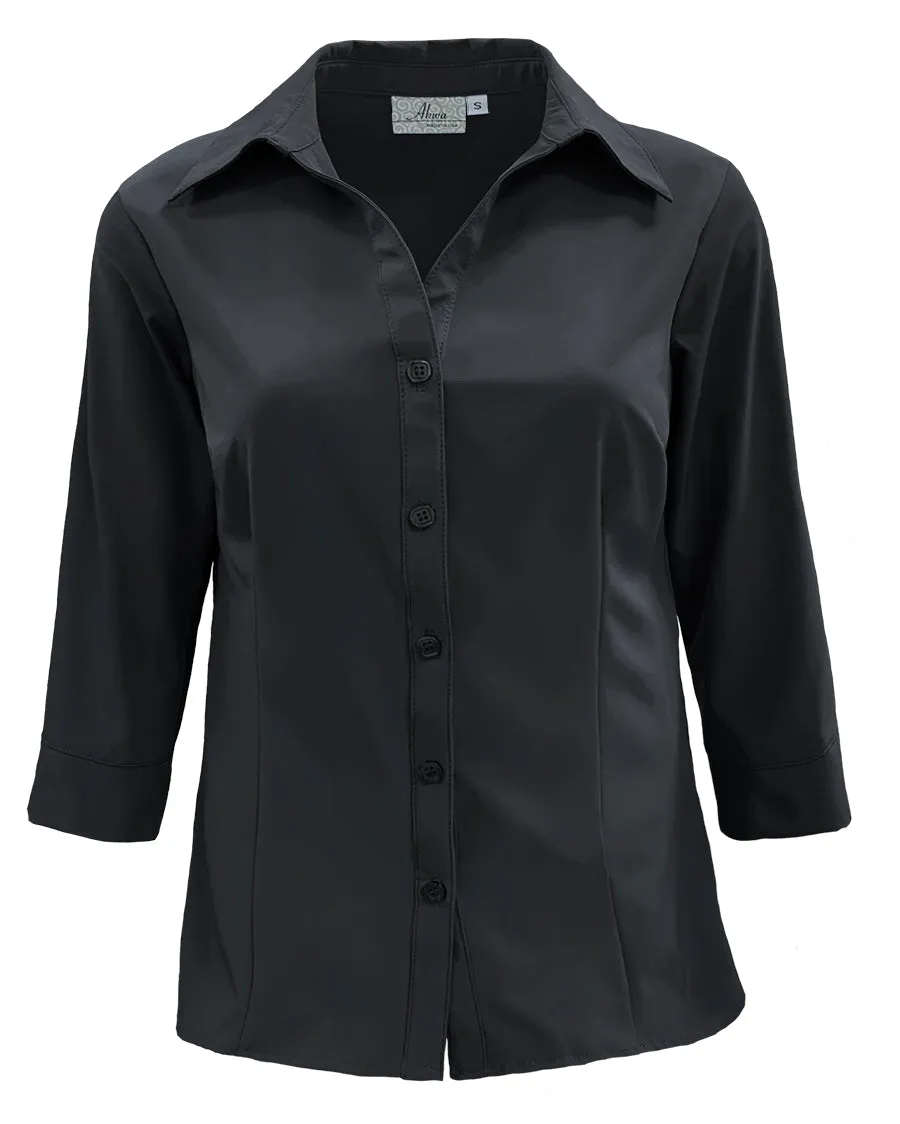 Women’s 3/4 Sleeve Stretch Dress Shirt - Image 8