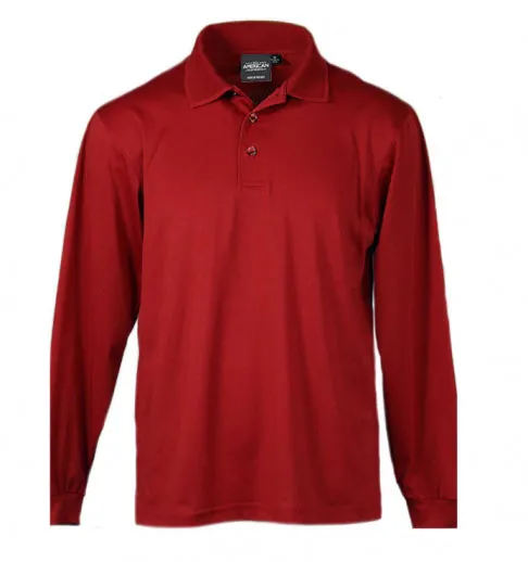 Men’s Long-Sleeve Dry-Wicking Polo Shirt - Image 4
