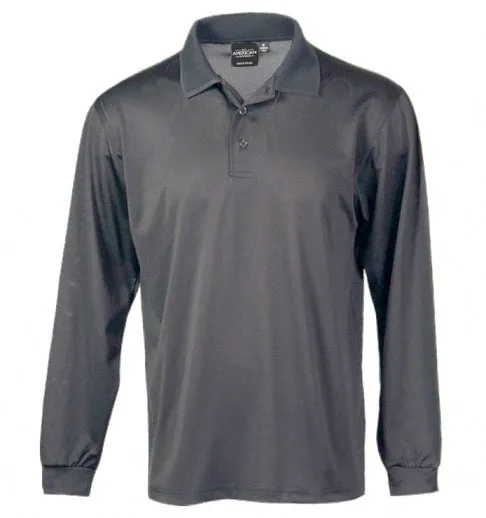 Men’s Long-Sleeve Dry-Wicking Polo Shirt - Image 6