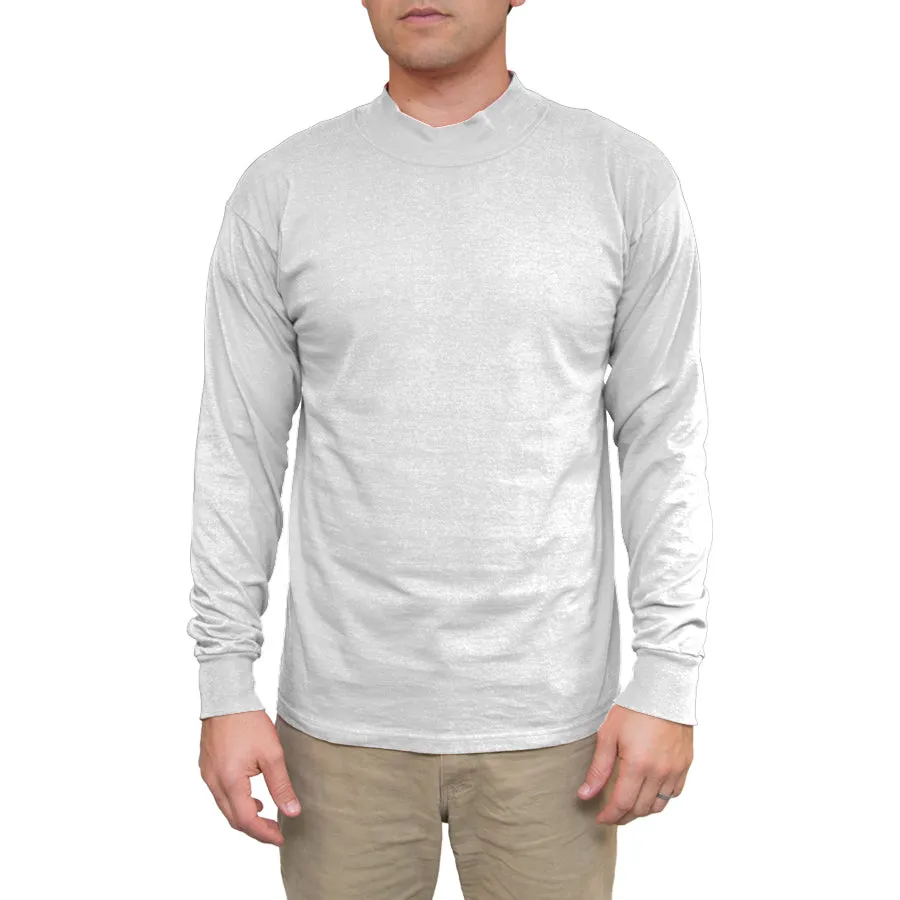 Men's Long Sleeve Cotton Mock Turtleneck - Image 2