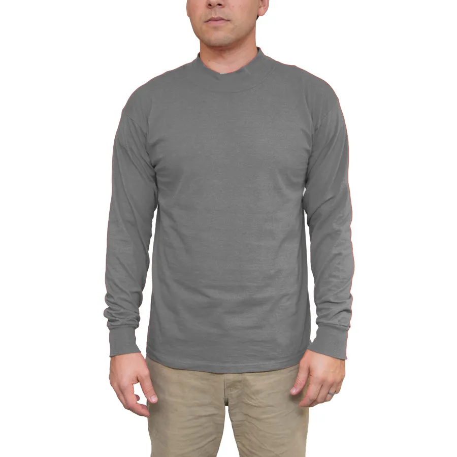 Men's Long Sleeve Cotton Mock Turtleneck - Image 3