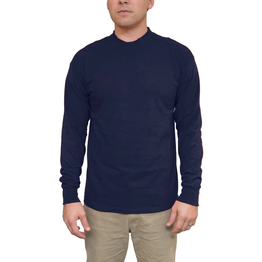 Men's Long Sleeve Cotton Mock Turtleneck - Image 4