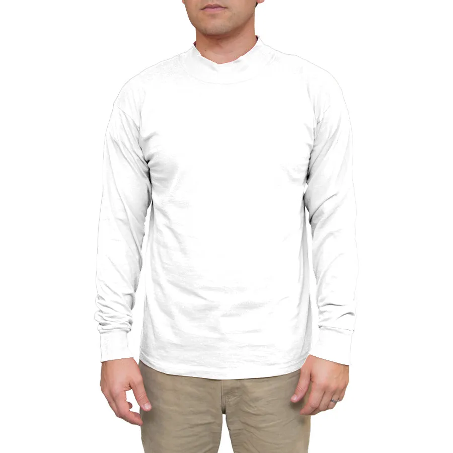Men's Long Sleeve Cotton Mock Turtleneck - Image 5