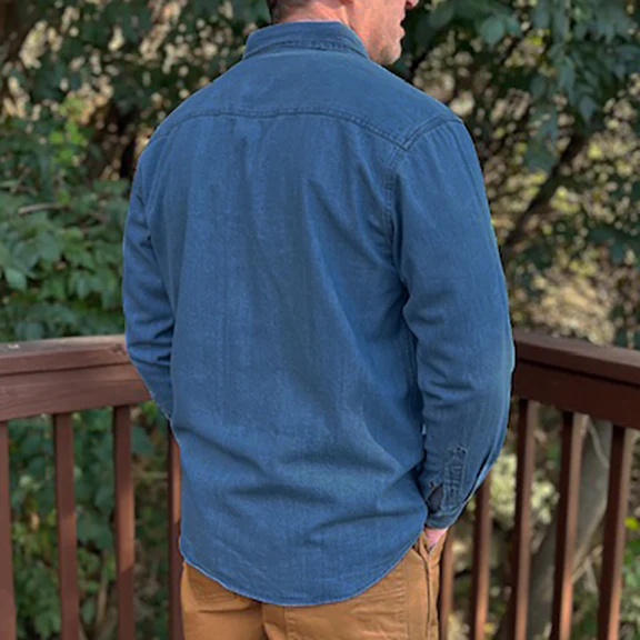 Long Sleeve Denim Shirt - Image 2