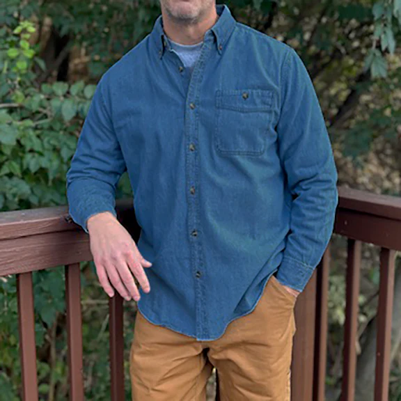 Long Sleeve Denim Shirt - Image 4