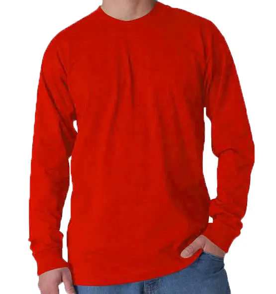 Long Sleeve Heavyweight 100% Cotton T-Shirt - Made in USA - Image 10