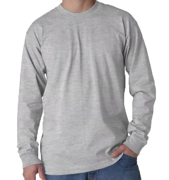 Long Sleeve Heavyweight 100% Cotton T-Shirt - Made in USA - Image 5