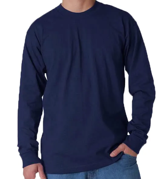 Long Sleeve Heavyweight 100% Cotton T-Shirt - Made in USA - Image 6