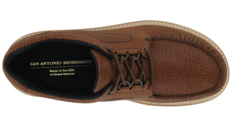 Men’s Bison Brown Premium Leather Lace-Up Walking Shoe - Image 5