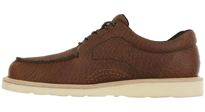 Men’s Bison Brown Premium Leather Lace-Up Walking Shoe - Image 6