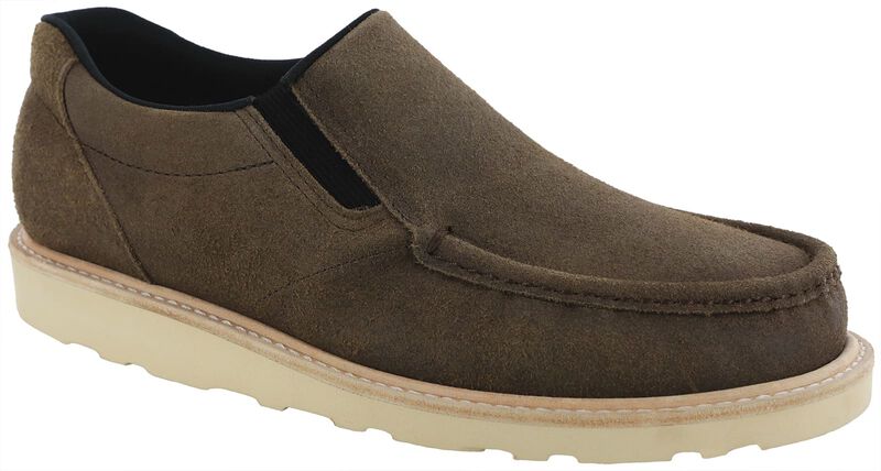 Men’s Brown Slip-On Leather Loafer w/ Slip-Resistant Sole