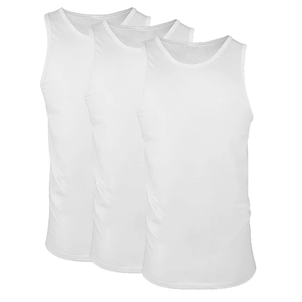 Men's 100% Cotton Sleeveless T-Shirt - 3 Pack - Image 4