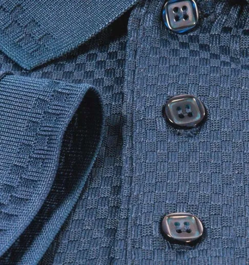 Men’s Basket Weave Polo Shirt - Image 2