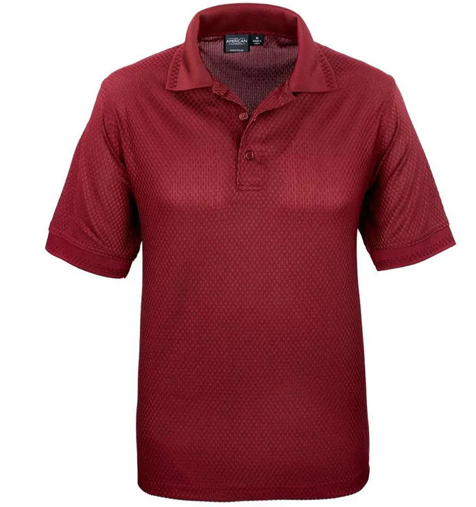 Men’s Basket Weave Polo Shirt - Image 3