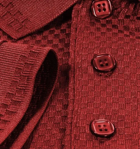 Men’s Basket Weave Polo Shirt - Image 4