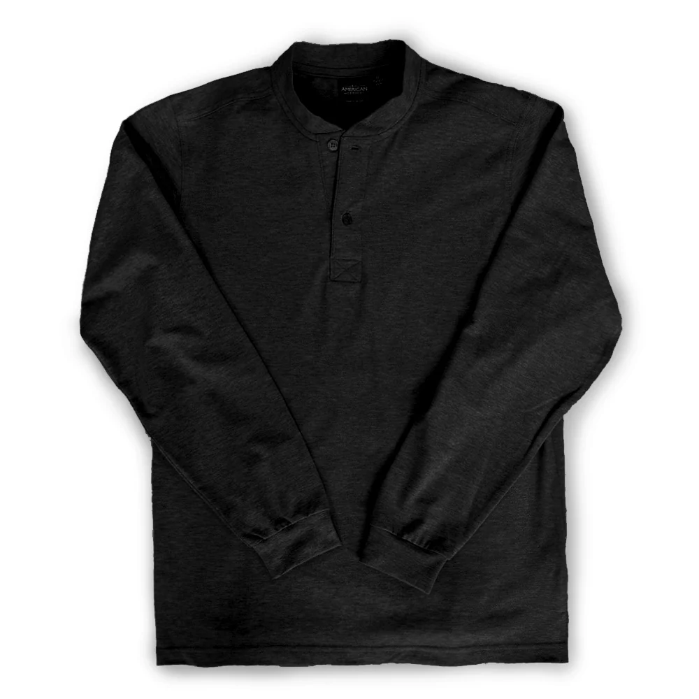 Men's Long Sleeve Henley Shirt - Image 12