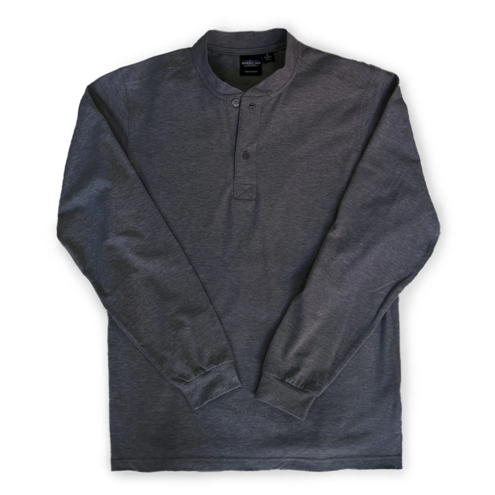 Men's Long Sleeve Henley Shirt - Image 2