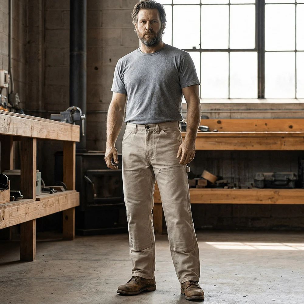 Men's Double Knee Canvas Work Pants