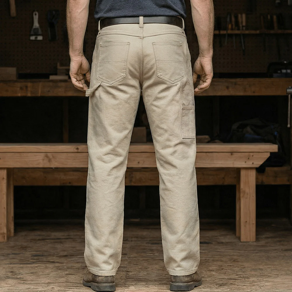 Men's Double Knee Canvas Work Pants - Image 3
