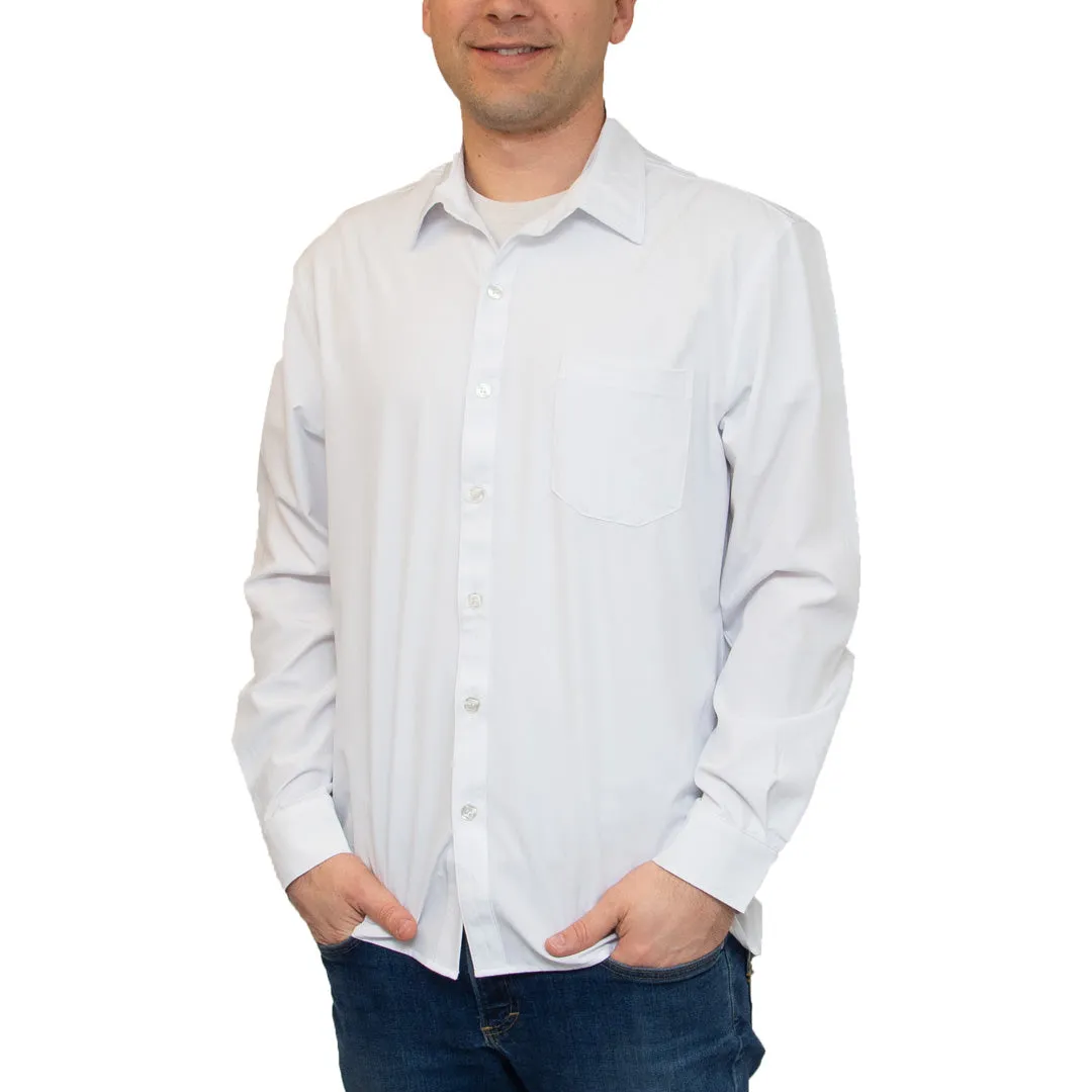 Men's Long Sleeve Dress Shirt with Pocket - Image 4