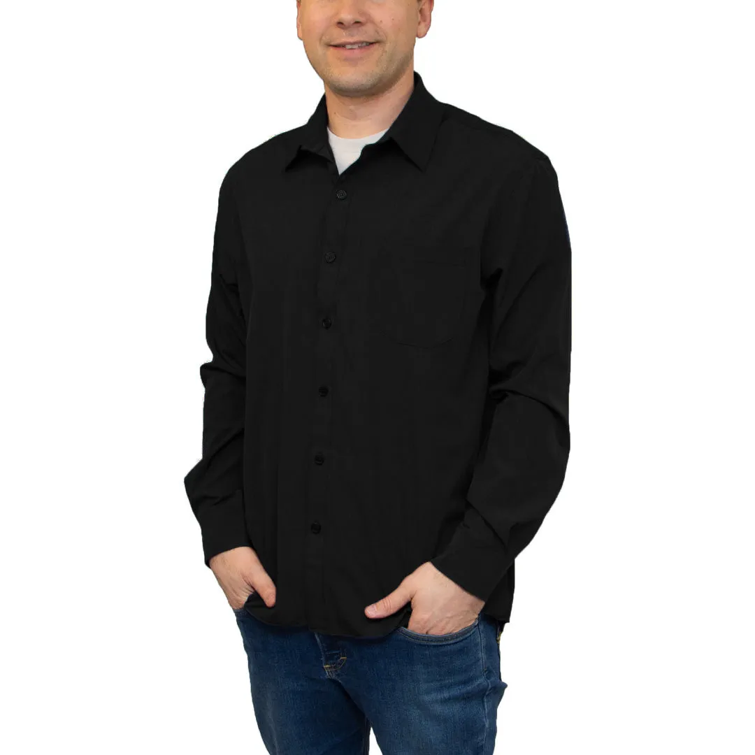 Men's Long Sleeve Dress Shirt with Pocket - Image 6