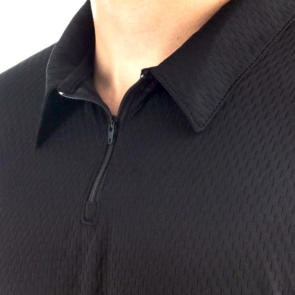 Men's Mesh Dry-Wicking Loose-Fit Short-Sleeve Polo Shirt - Image 3