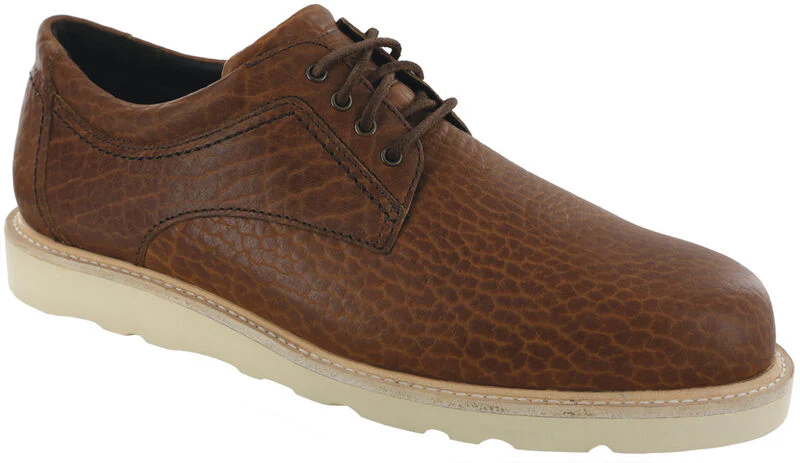Men's Premium Bison Leather Lace-Up Work Shoe