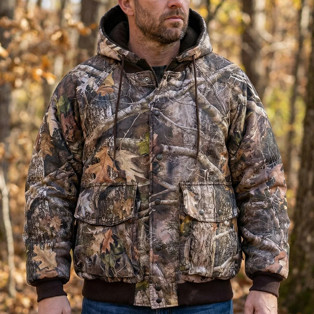 Men's Premium Lined Camo Hunting Jacket - Image 3