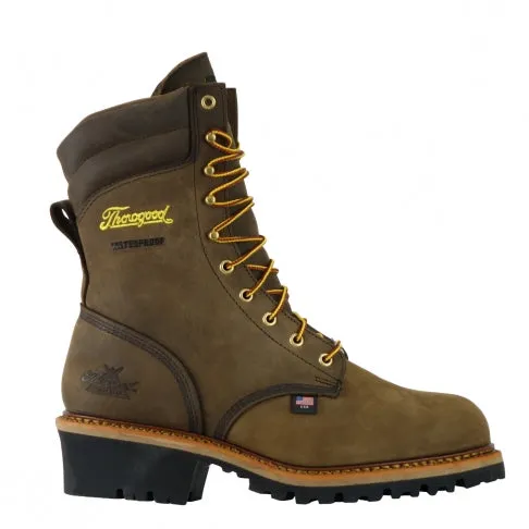 Thorogood 9" Steel Toe Waterproof Logger Work Boot - Image 3