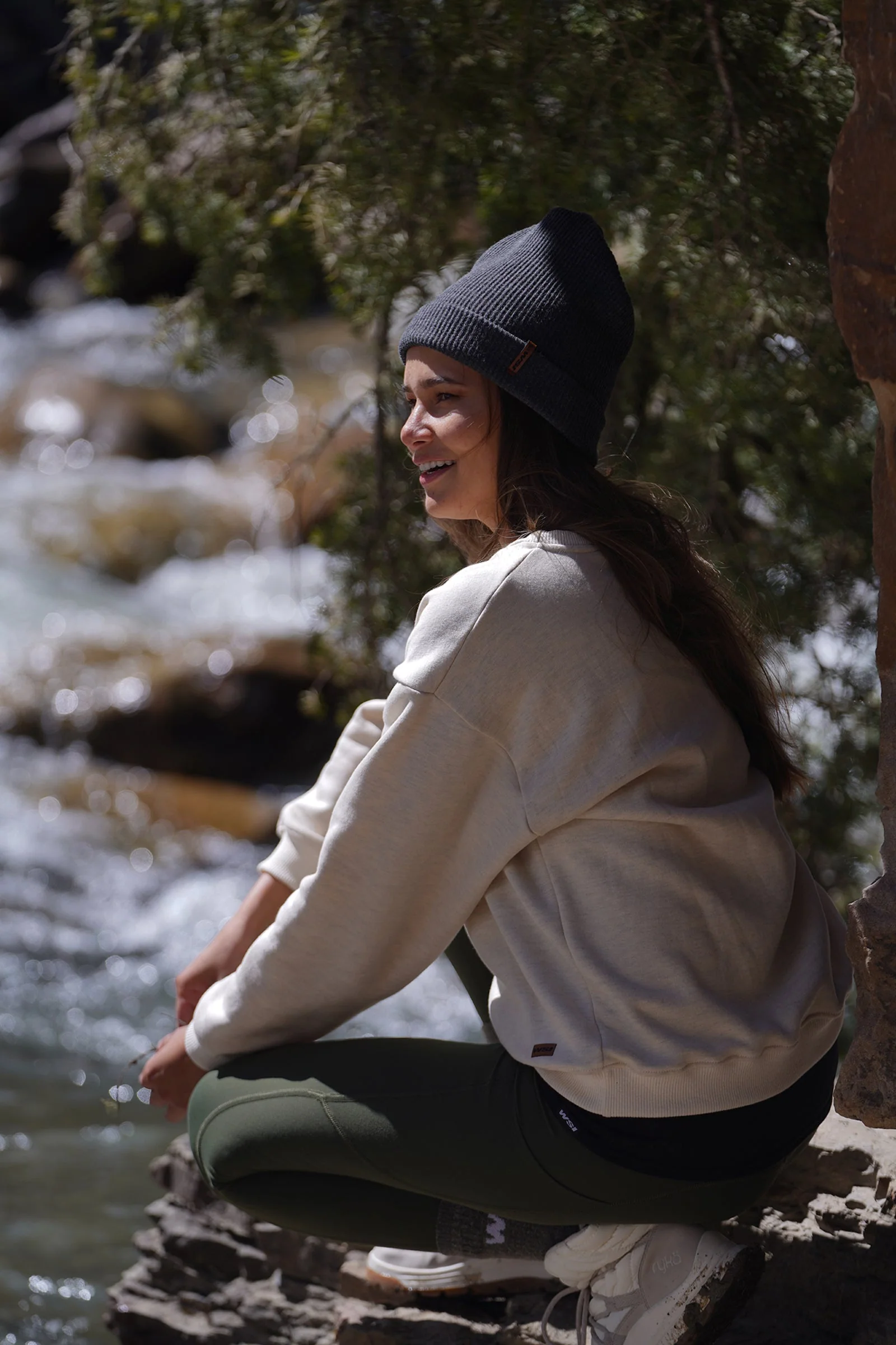 Mid-Weight Fleece Crew Sweatshirt - White - Image 2