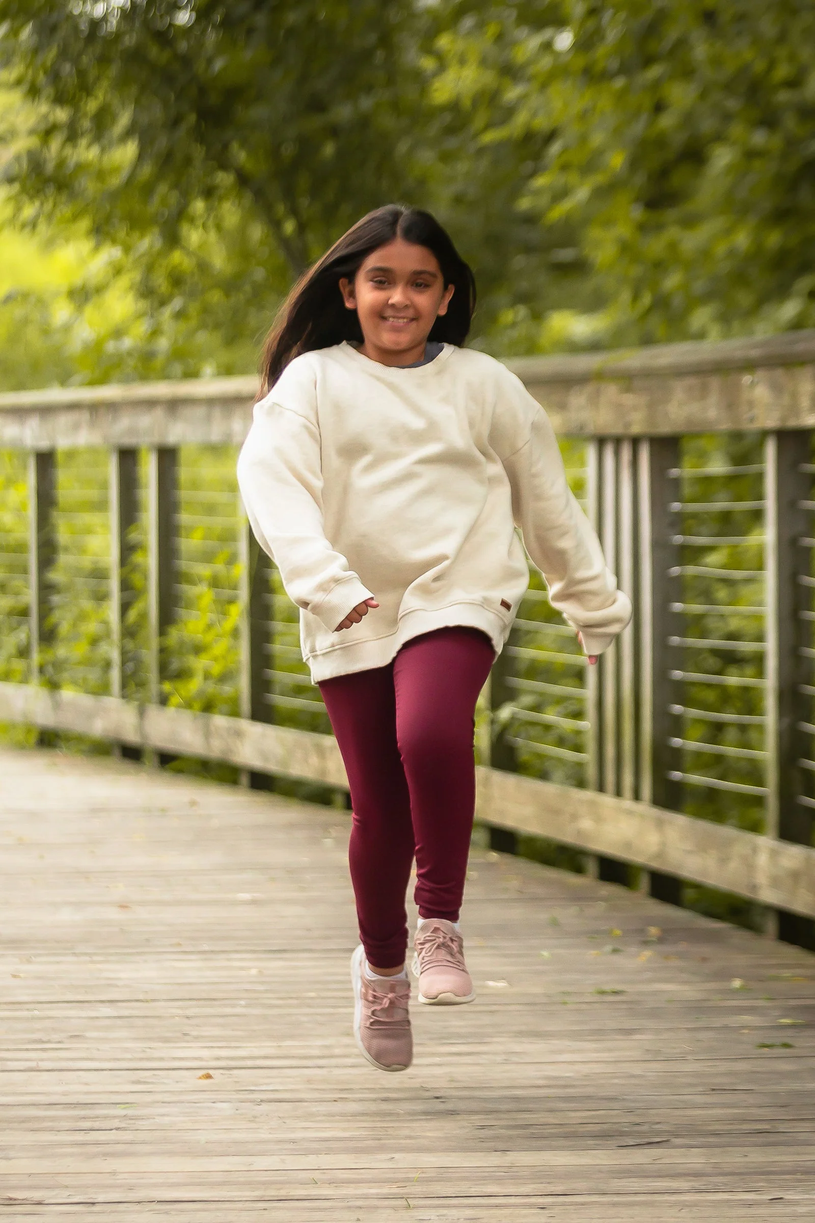 Mid-Weight Fleece Crew Sweatshirt - White - Image 4