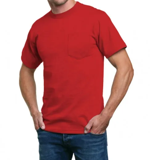 Heavyweight 100% Cotton T-Shirts with Pocket - Made in USA - Image 12