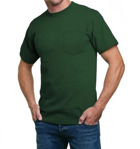 Heavyweight 100% Cotton T-Shirts with Pocket - Made in USA - Image 14