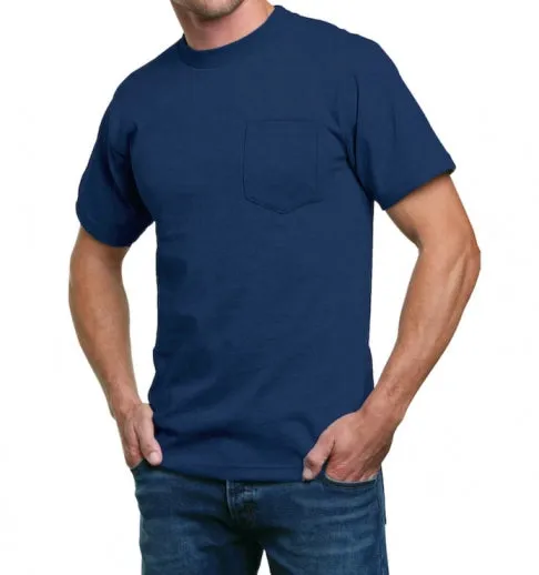 Heavyweight 100% Cotton T-Shirts with Pocket - Made in USA - Image 3