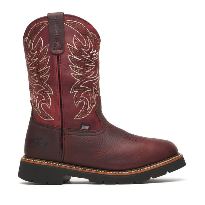 Western Work Series 11" Waterproof Chili/Crimson Non-Safety Toe Work Boot - Image 6