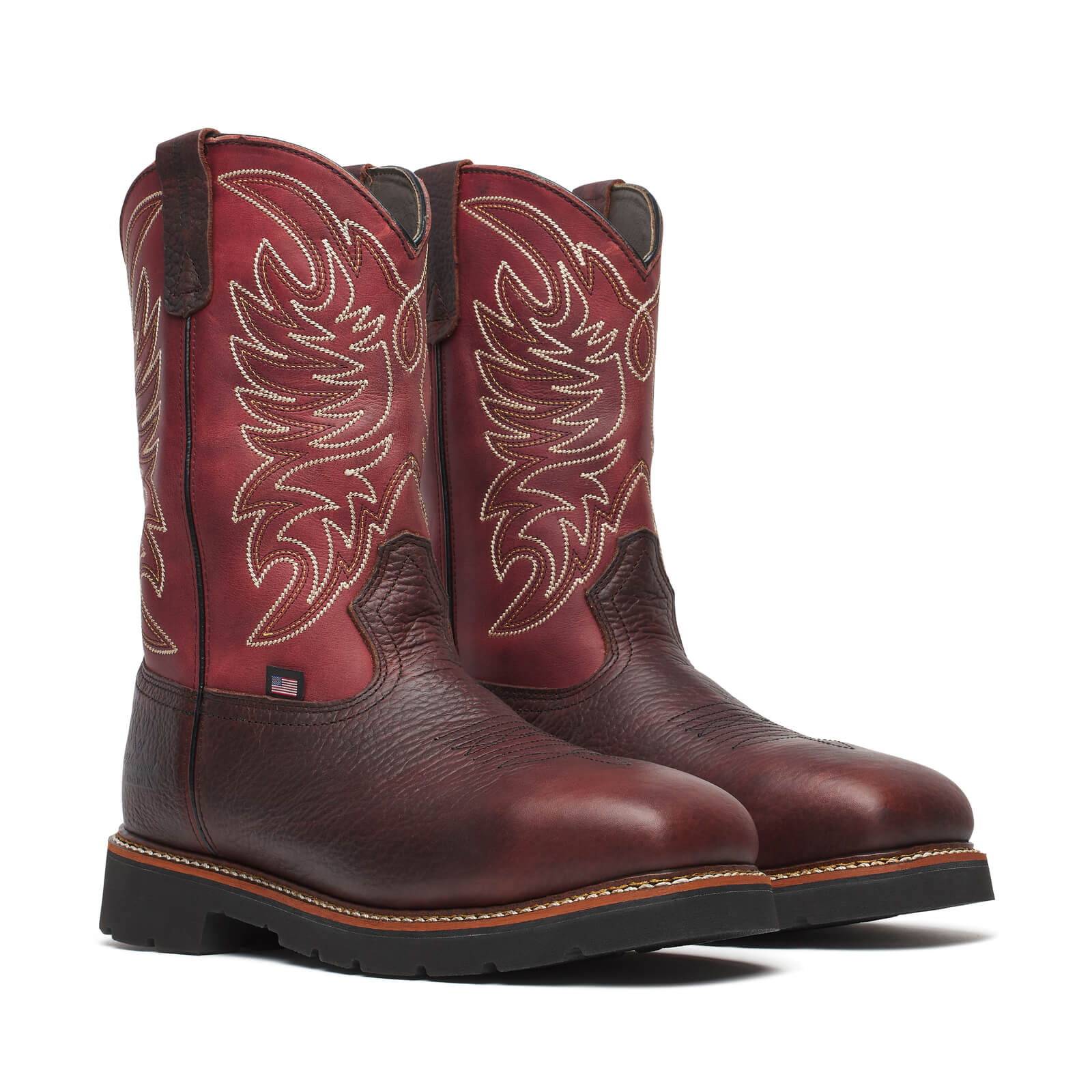 Western Work Series 11" Waterproof Chili/Crimson Safety Toe Work Boot