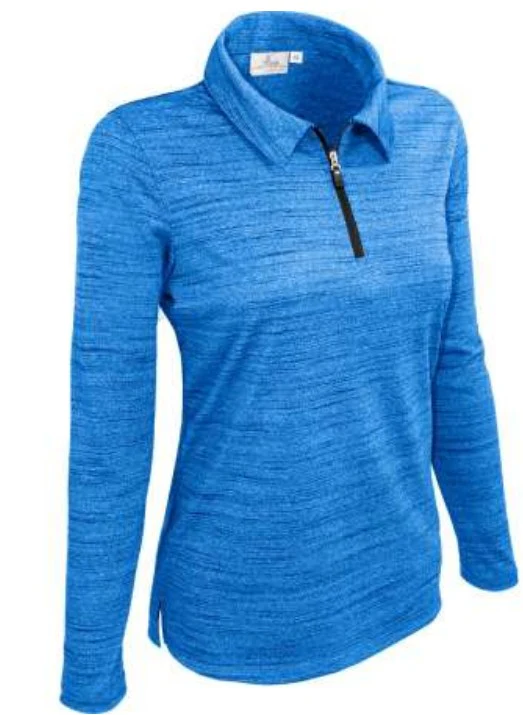 Women’s Long Sleeve Quarter-Zip Tiger Polo Shirt - Image 6